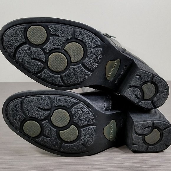 Born Poly Riding Boot, Black Leather Brogue Detailed, Womens Size 6.5 - Picture 13 of 15